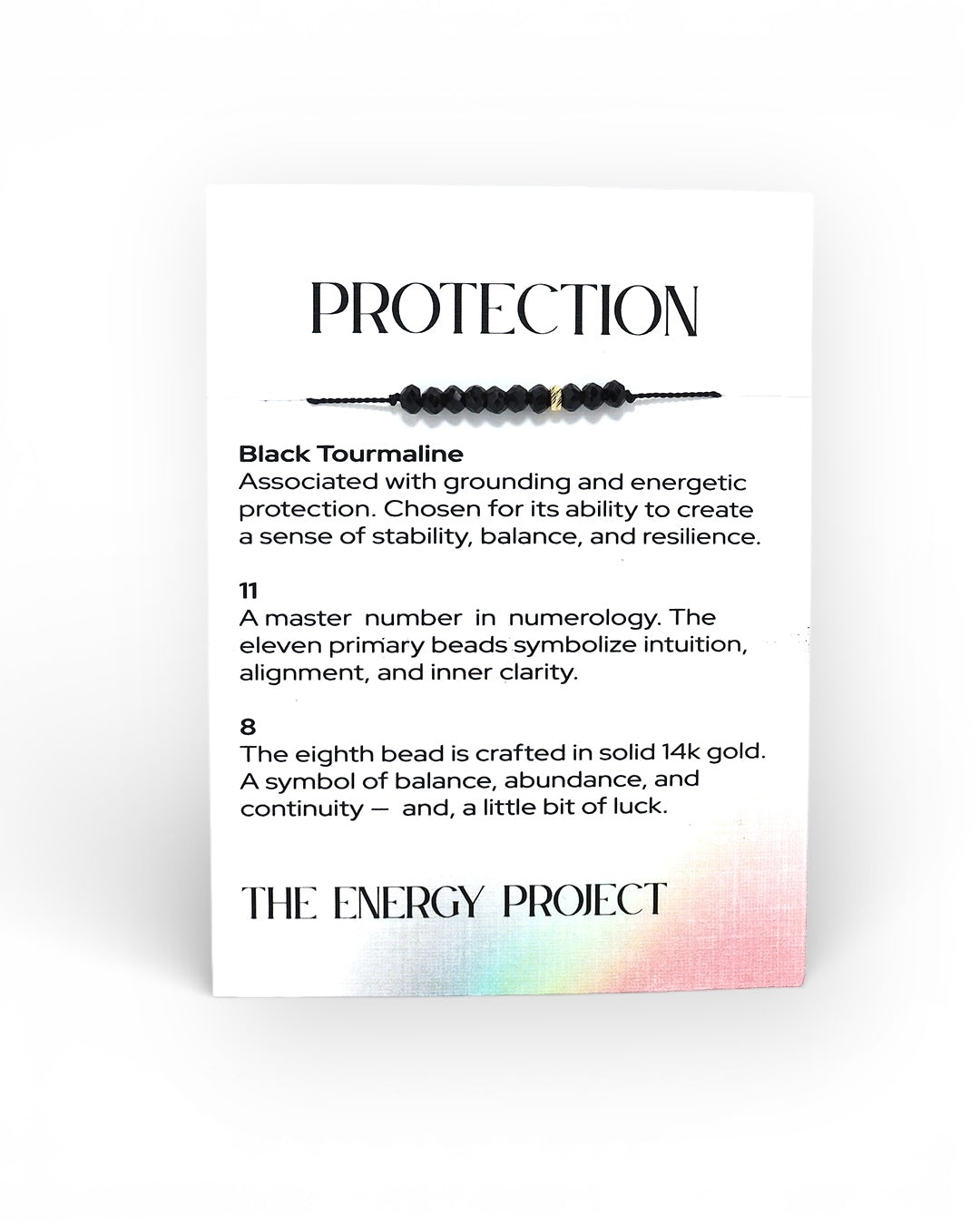 The Energy Project  – Protection Bracelet - Black Tourmaline & 14k Gold