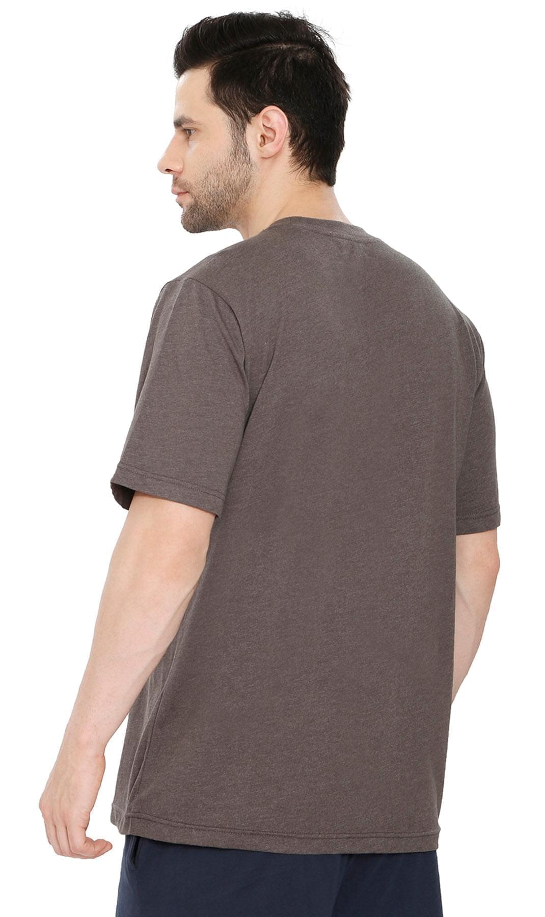 Men’s Heavyweight Short Sleeve Crew Neck T-Shirt – Regular Fit Cotton Blend with Chest Pocket