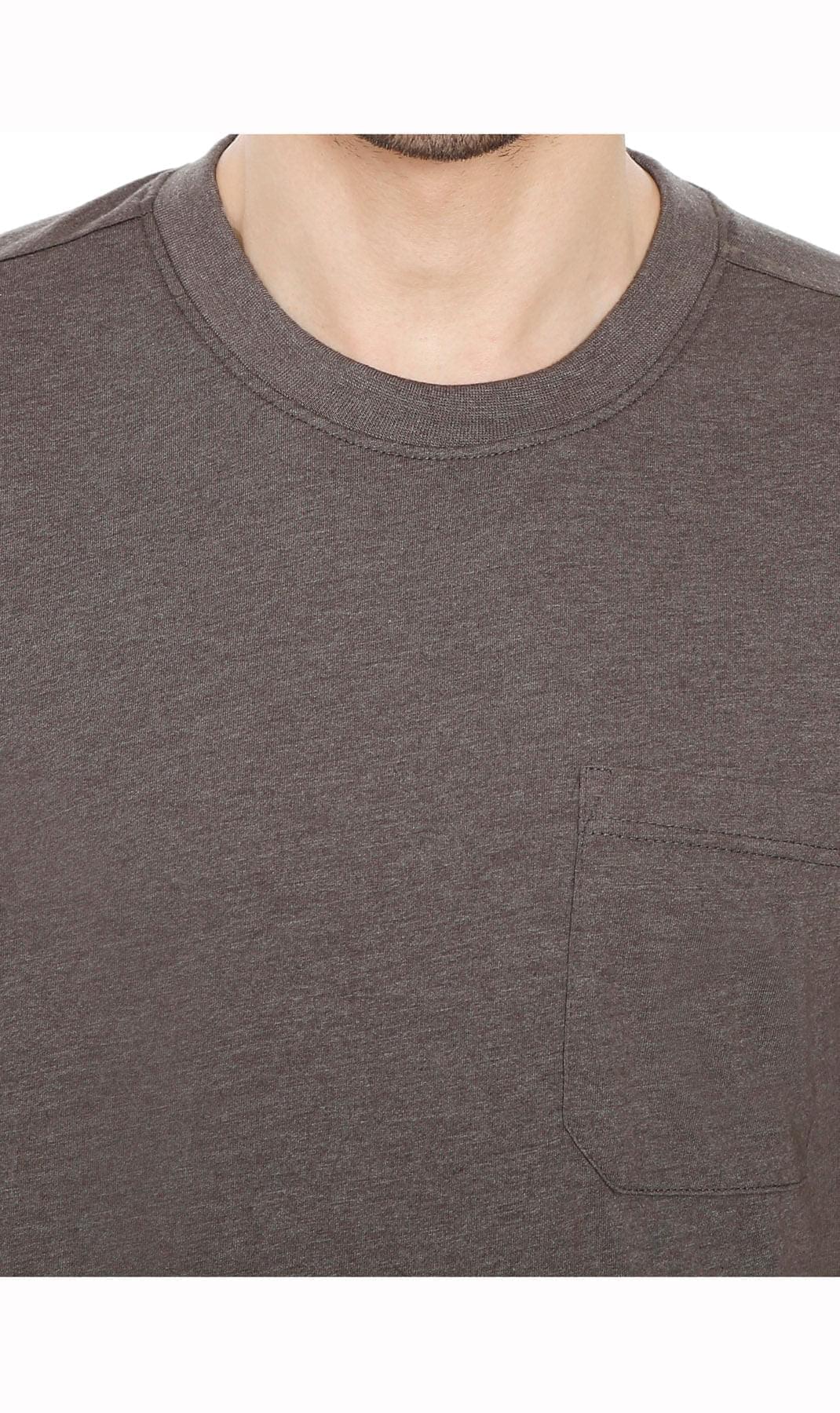 Men’s Heavyweight Short Sleeve Crew Neck T-Shirt – Regular Fit Cotton Blend with Chest Pocket