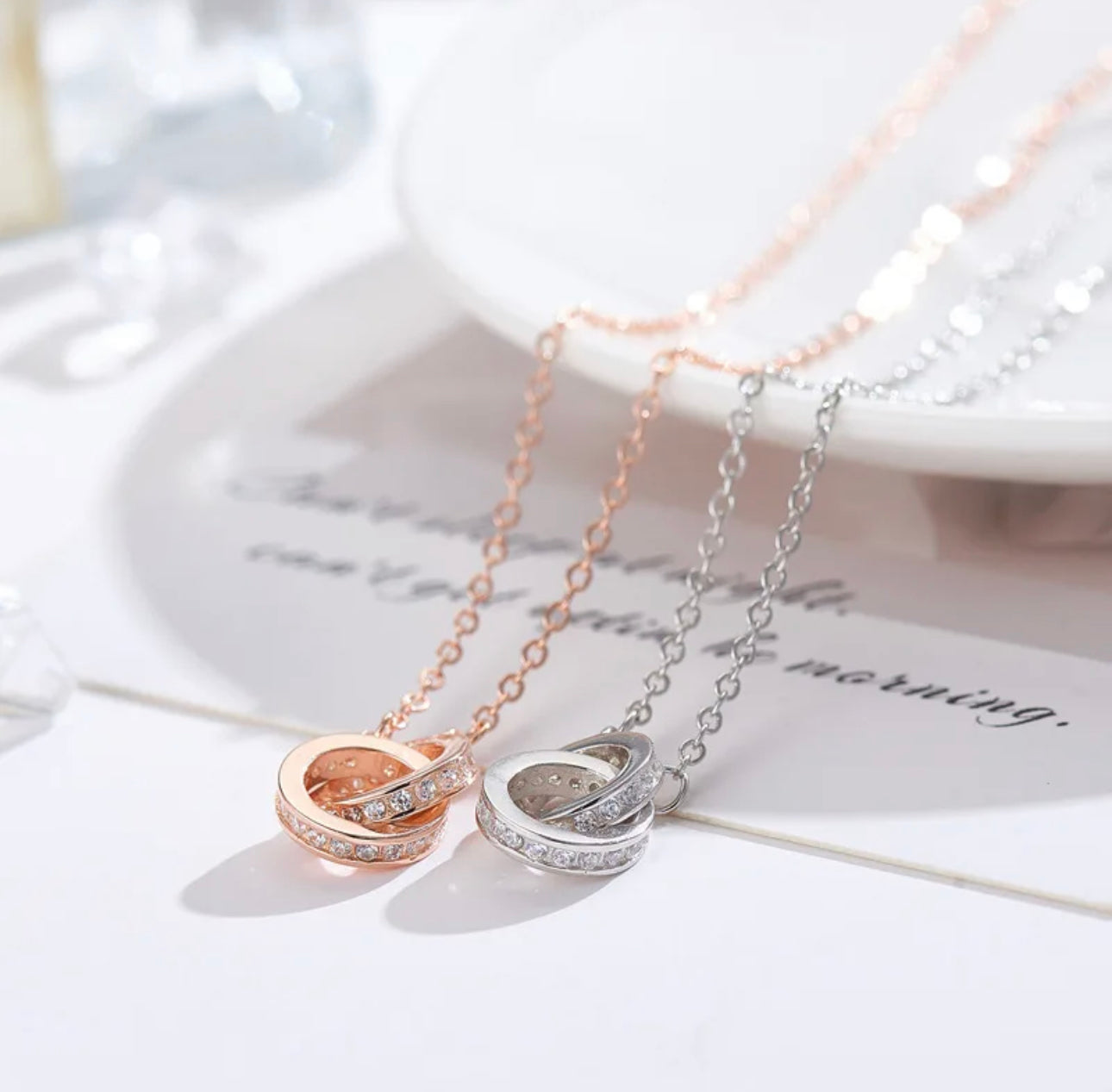 CHILLON - Sterling Silver & Zircon Necklace