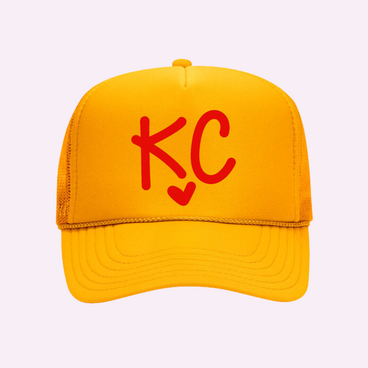 I LOVE KC ♡ printed trucker hat