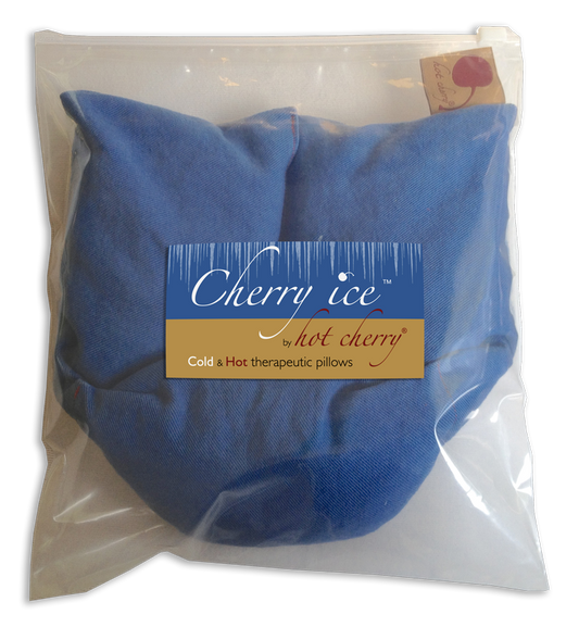 Cherry Ice® Blue Denim Neck Wrap in Zip-close Freezer Bag