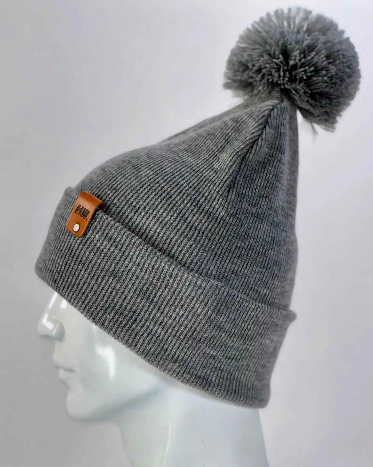 HAAKWEAR PomPom Beanie - Made in USA - Koala Gray