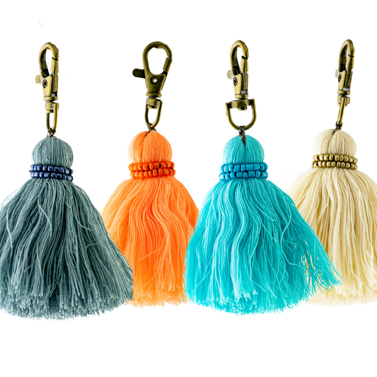 Beaded Tassel Zipper Pull with Lobster Clasp - Thailand