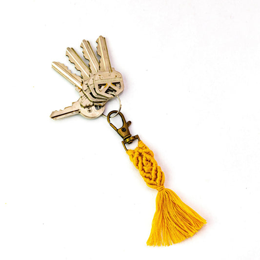 Macrame Zipper Pull Boho Bag Charm Tassel Decor - Thailand