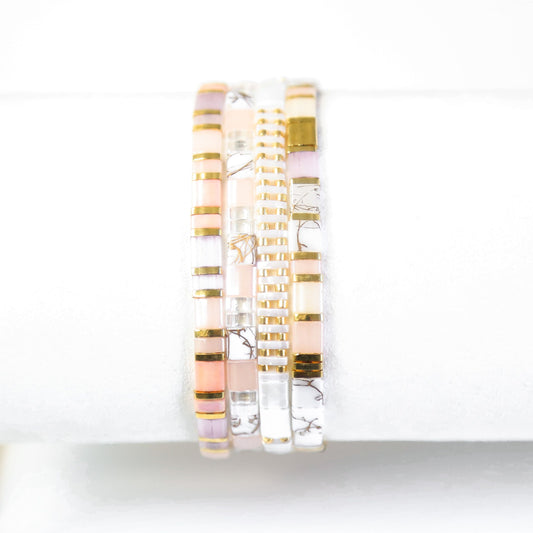 CRUSH - 4 Tila Bead Bracelet Stack