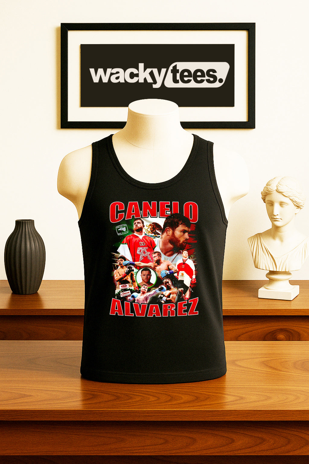 Canelo Alvarez Hecho En Mexico Bootleg Distressed Graphic Tee Shirt