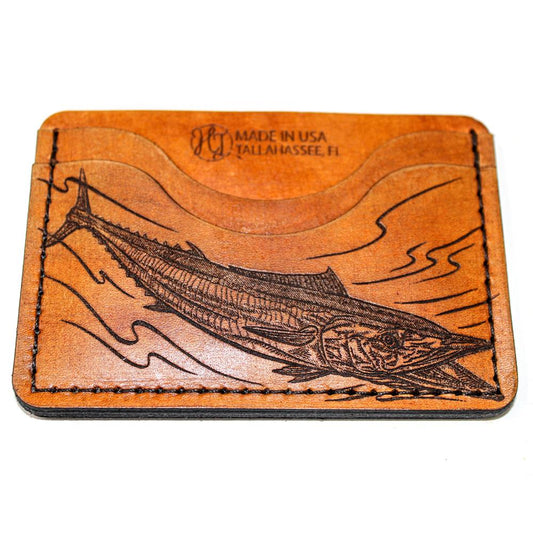 Handcrafted Wahoo Leather Card Wallet - Made to Order in USA