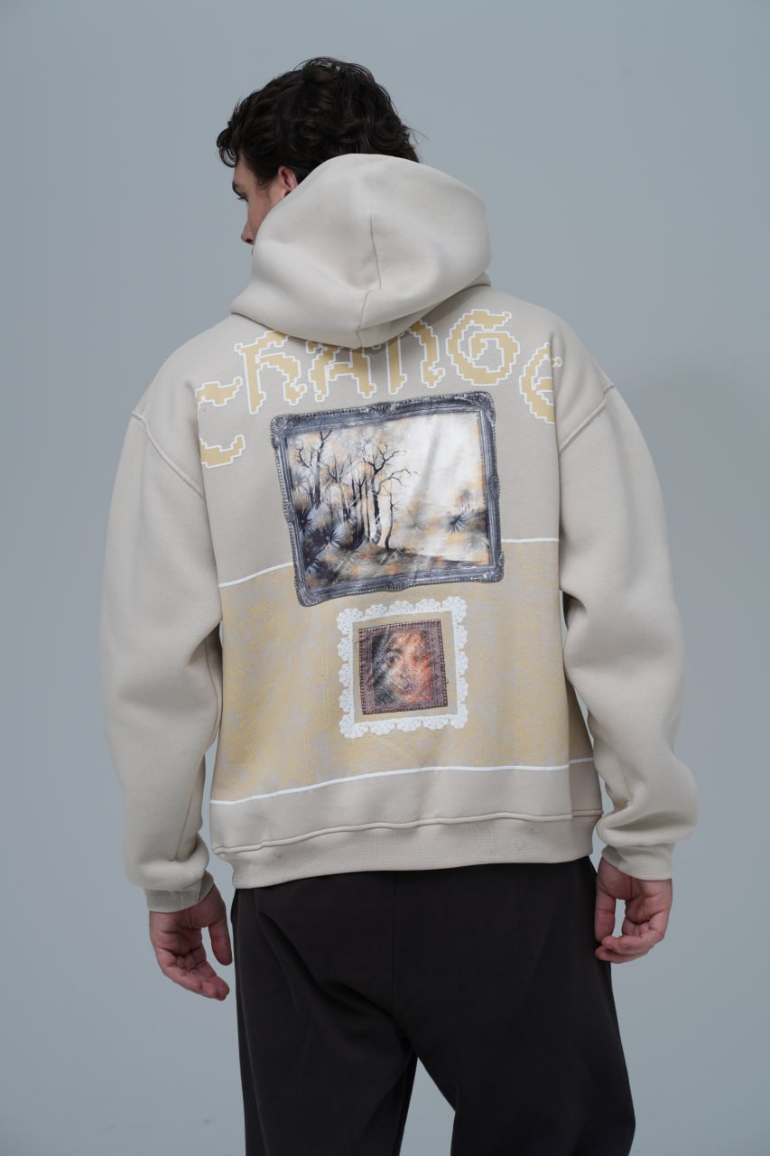 "Change" Panelled Hoodie
