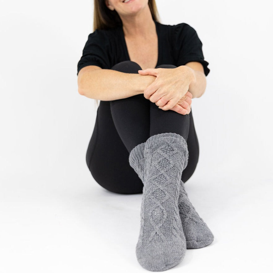 Slipper Socks in Navy Blue