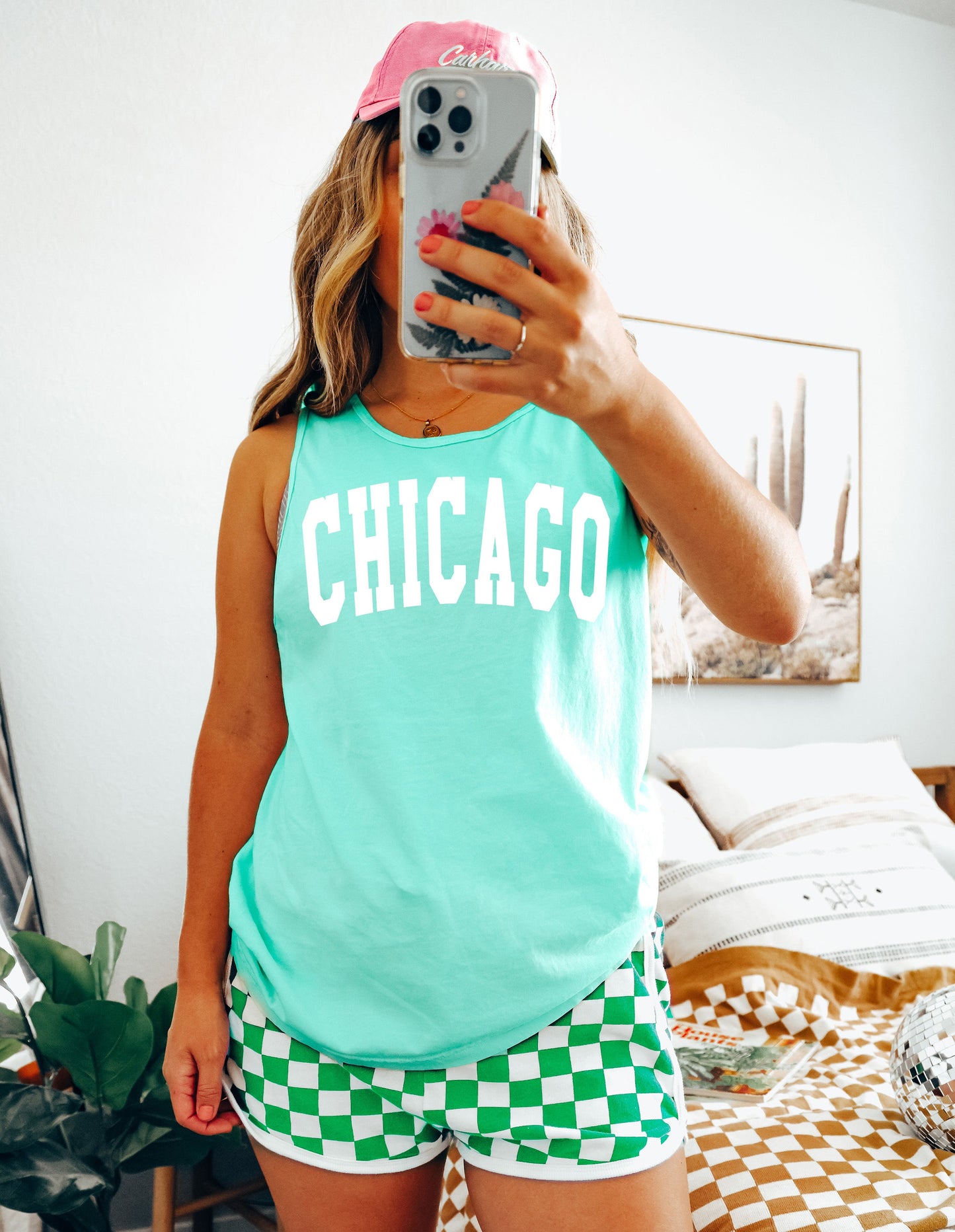Chicago Illinois State City Comfort Colors Tank Top – USA Travel Graphic Summer Essential
