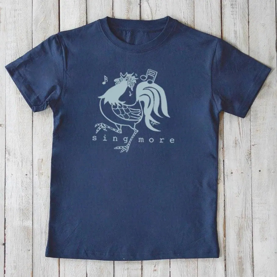 "Sing More" Rooster T-Shirt for Kids