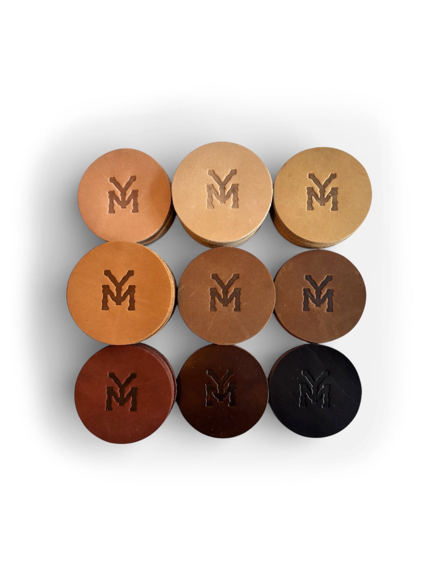 Leather Embosssed Coaster Sets