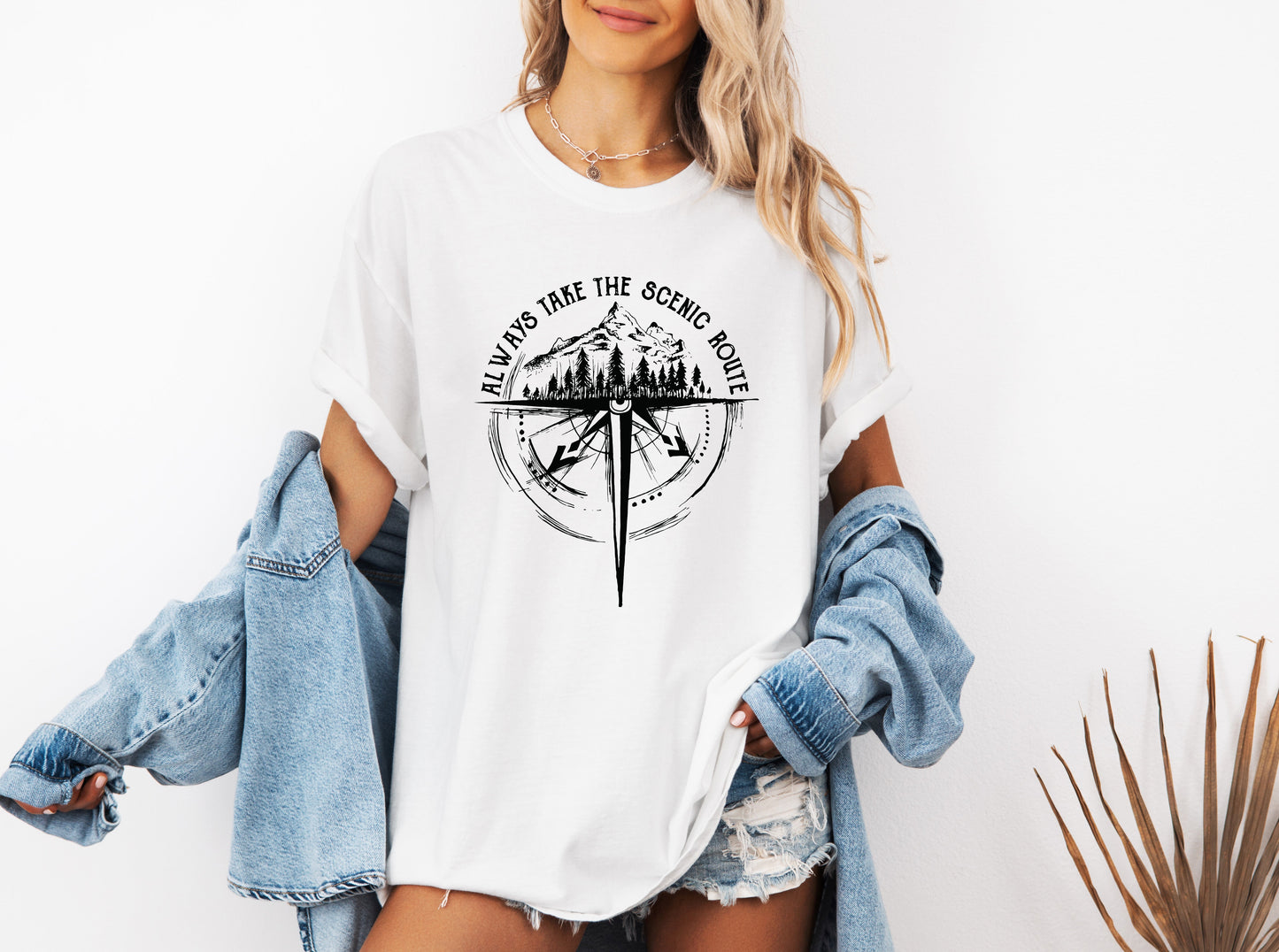 Compass Camping Hiking Mountain Nature Comfort Colors T Shirt