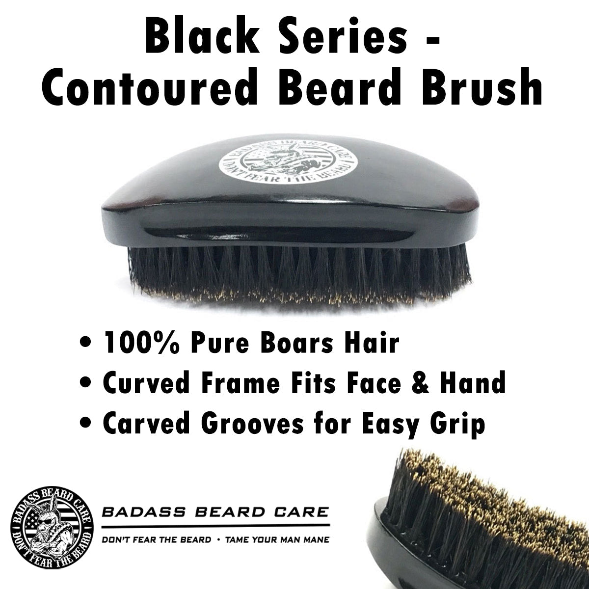 Contoured Boars Hair Beard Brush