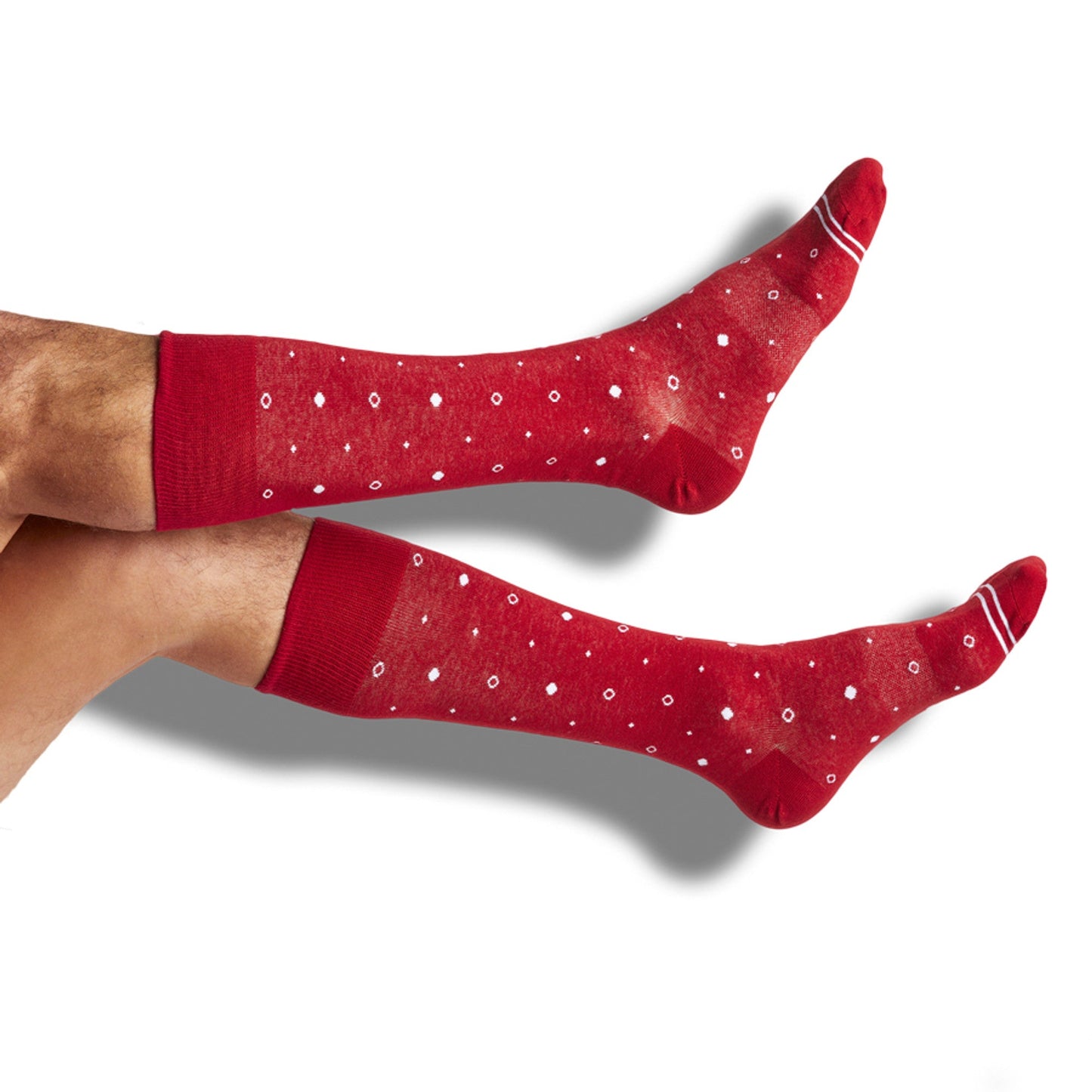 Crimson / White Mixed Socks 4 Pack -A