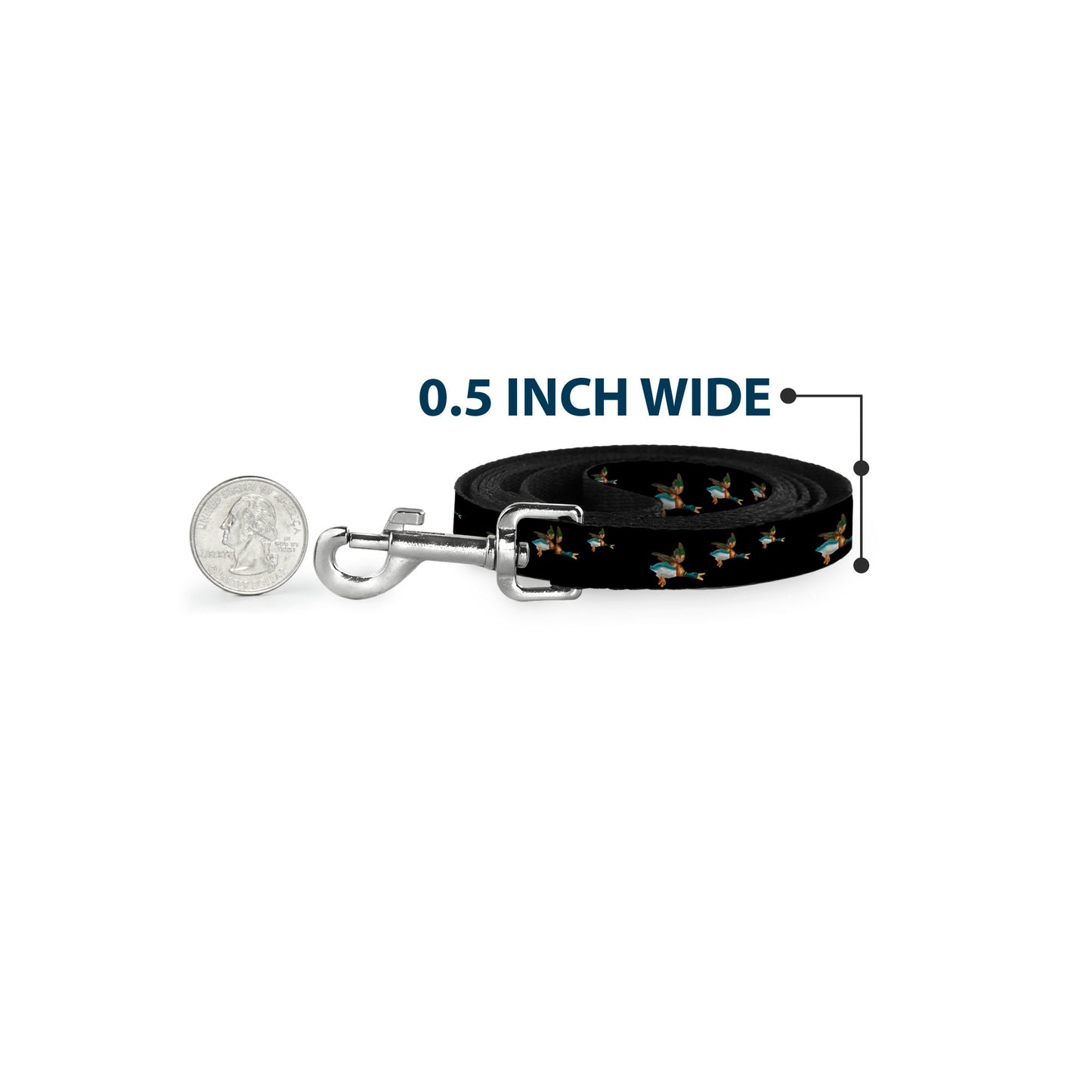 Dog Leash - Flying Mallards Black