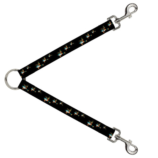 Dog Leash Splitter - Flying Mallards Black