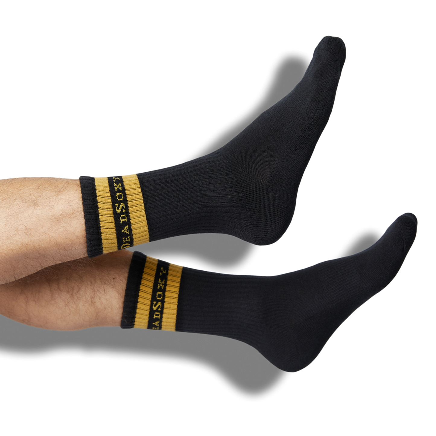 Branded Casual Crew Socks - Black