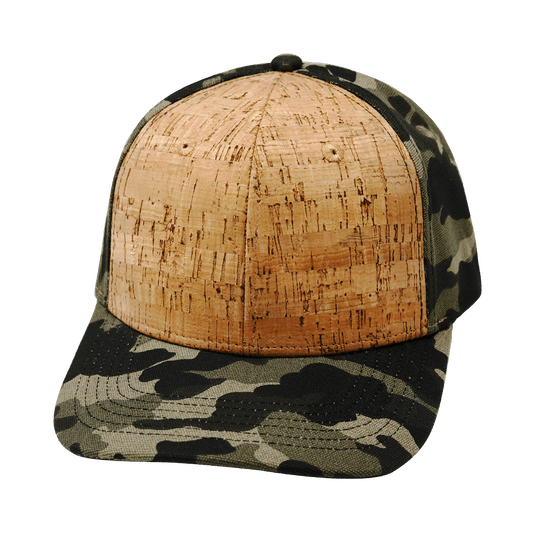 Blank - 6 Panel - Cork - Tan Tree  Camo (Unisex) - Fabric Back