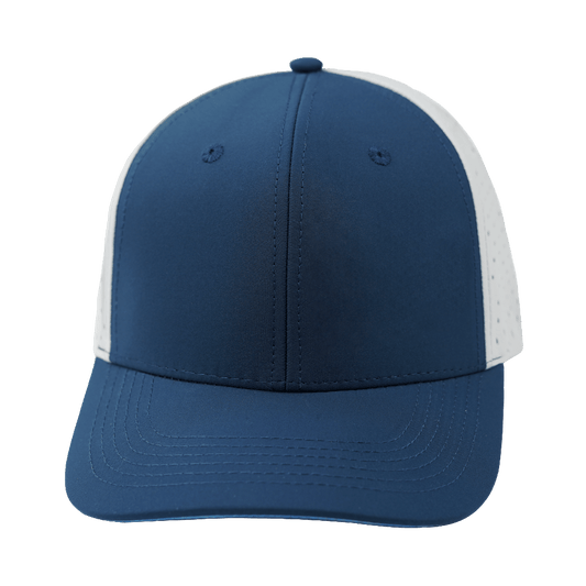 Blank - 6 Panel - Navy / Gray (Unisex) - Laser Mesh