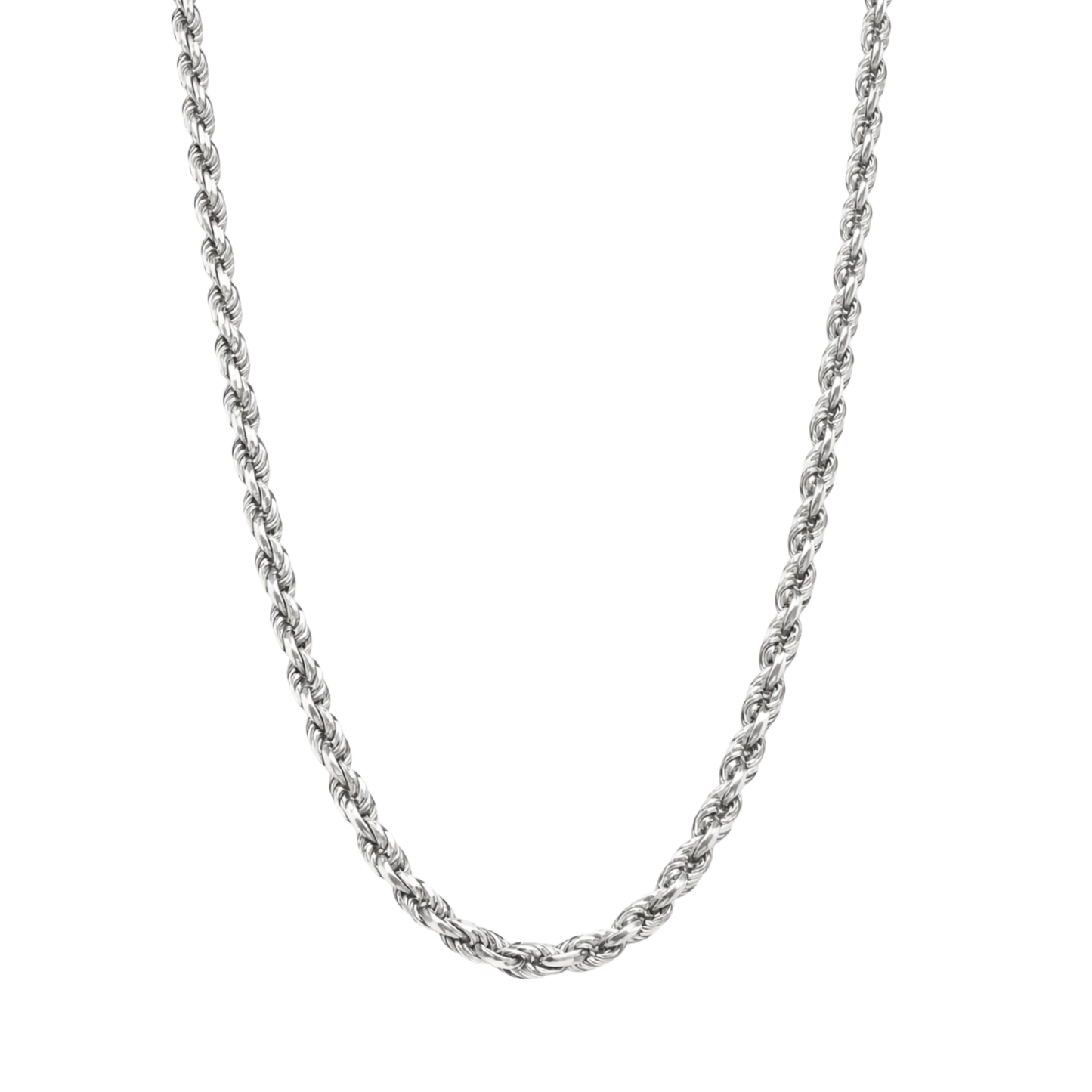Solid Real 925 Sterling Silver Rope Chains 1.5-4mm 18-30 inches Italy