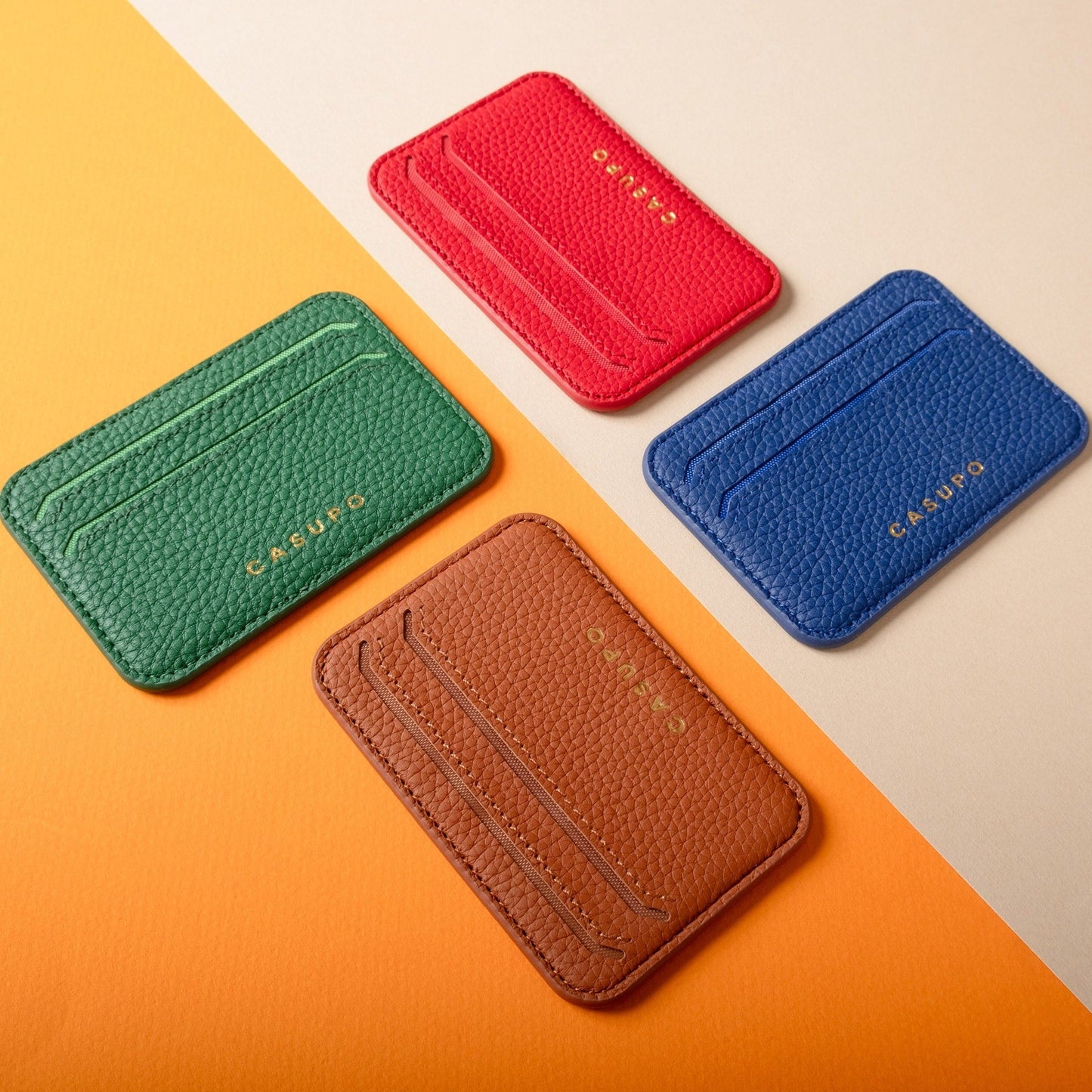 Mag Safe Leather Wallet with RFID - Green