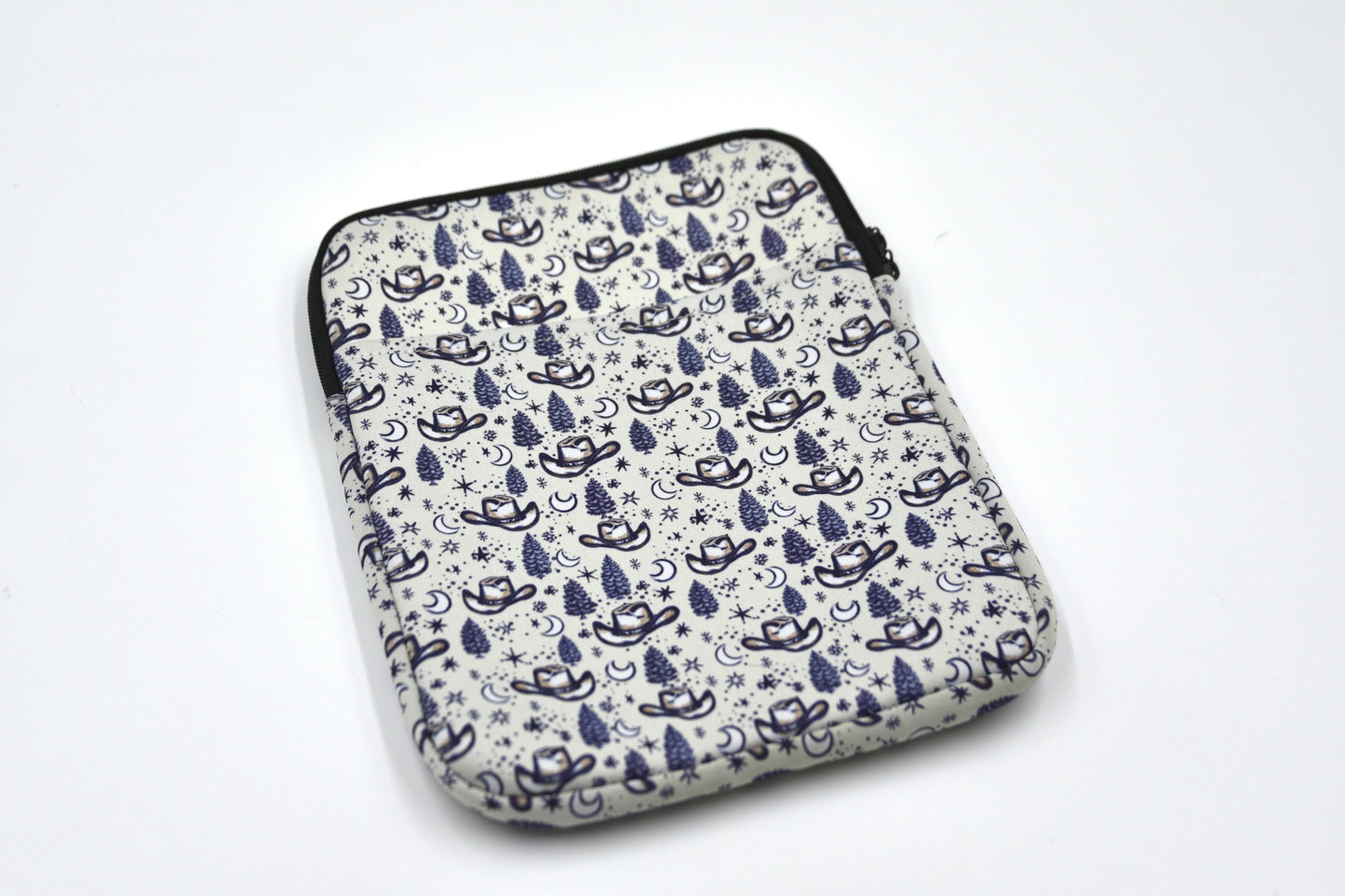 Midnight Cowboy Print Book & Tablet Sleeve – Western Cowgirl Starry Night Design