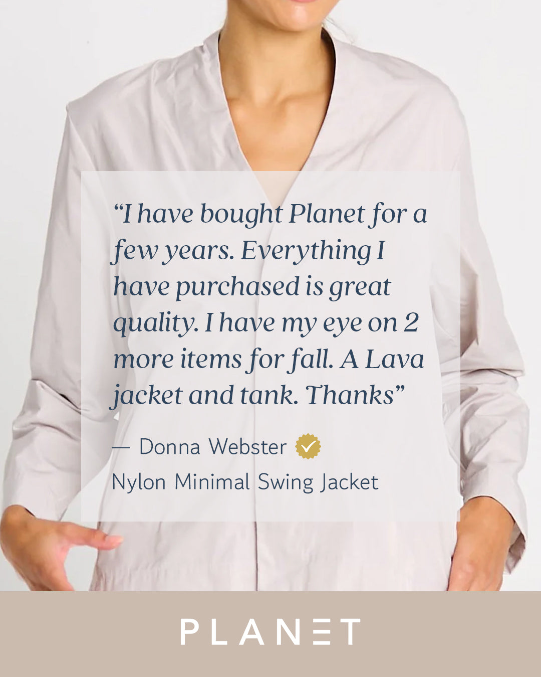 Nylon Minimal Swing Jacket - Marina