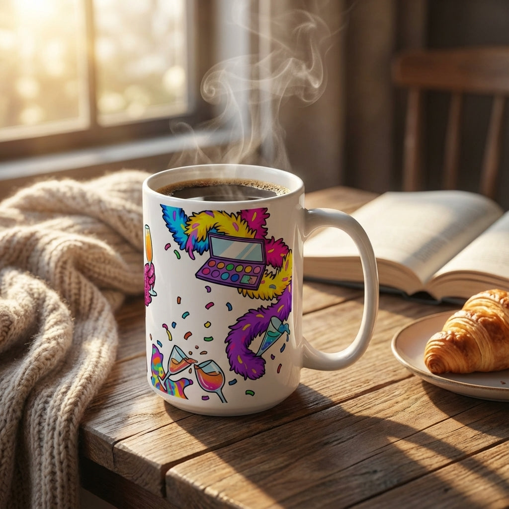 Drag Brunch Flamingos - Glitter Shower - 15oz Mug