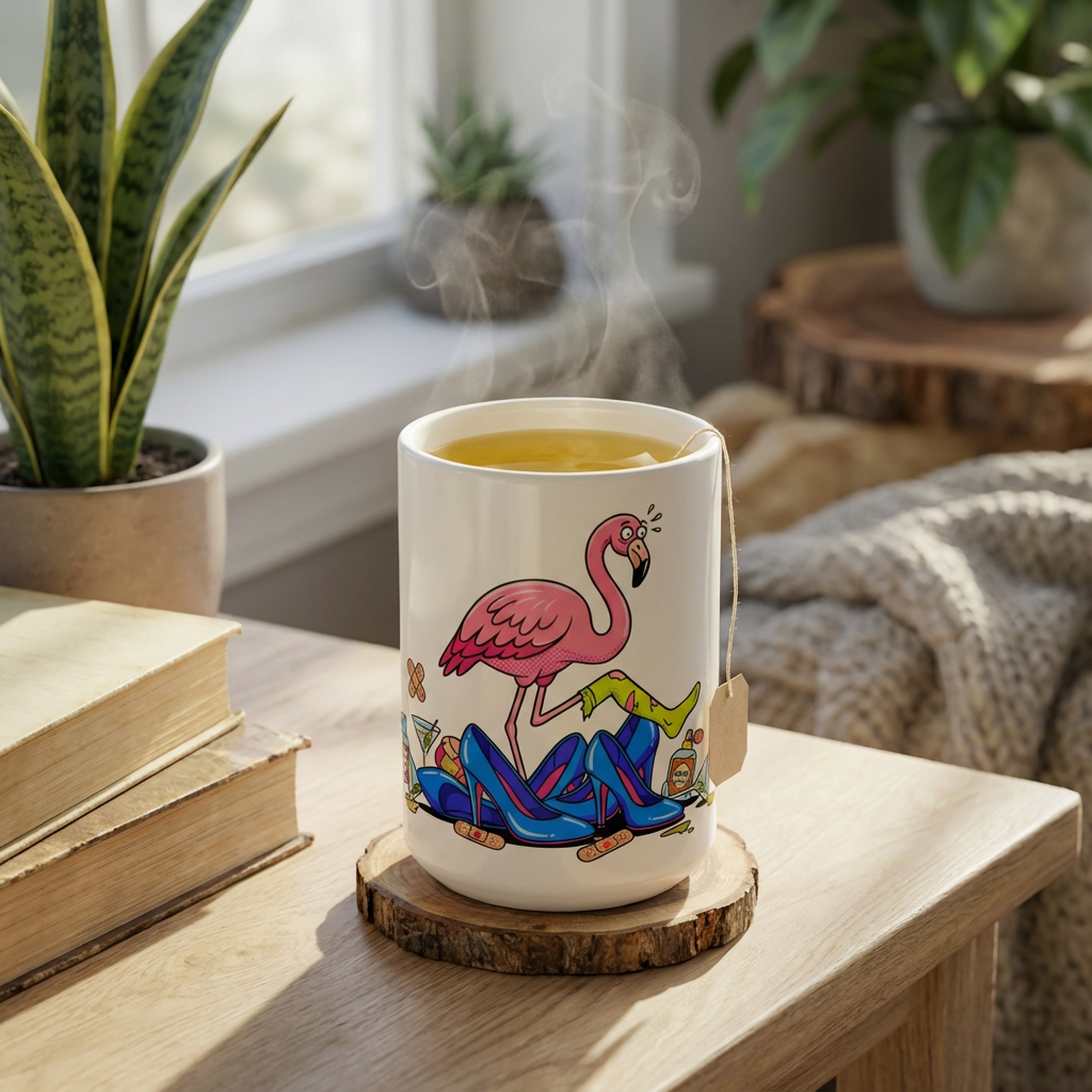 Drag Brunch Flamingos - High Heel Hazard - 15oz Mug