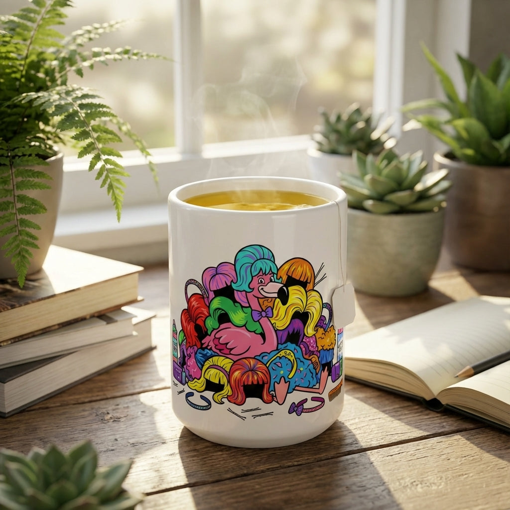 Drag Brunch Flamingos - Wig Out Wednesday - 15oz Mug