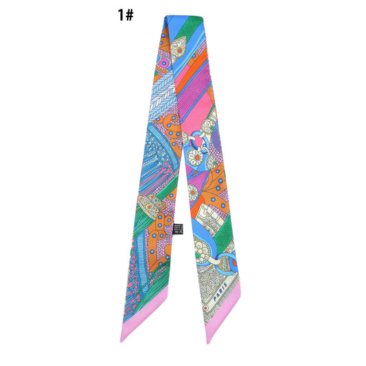 Asssorted colors Narrow scarf for scarf necklace making, hair&bag scarves accessories, EF808s