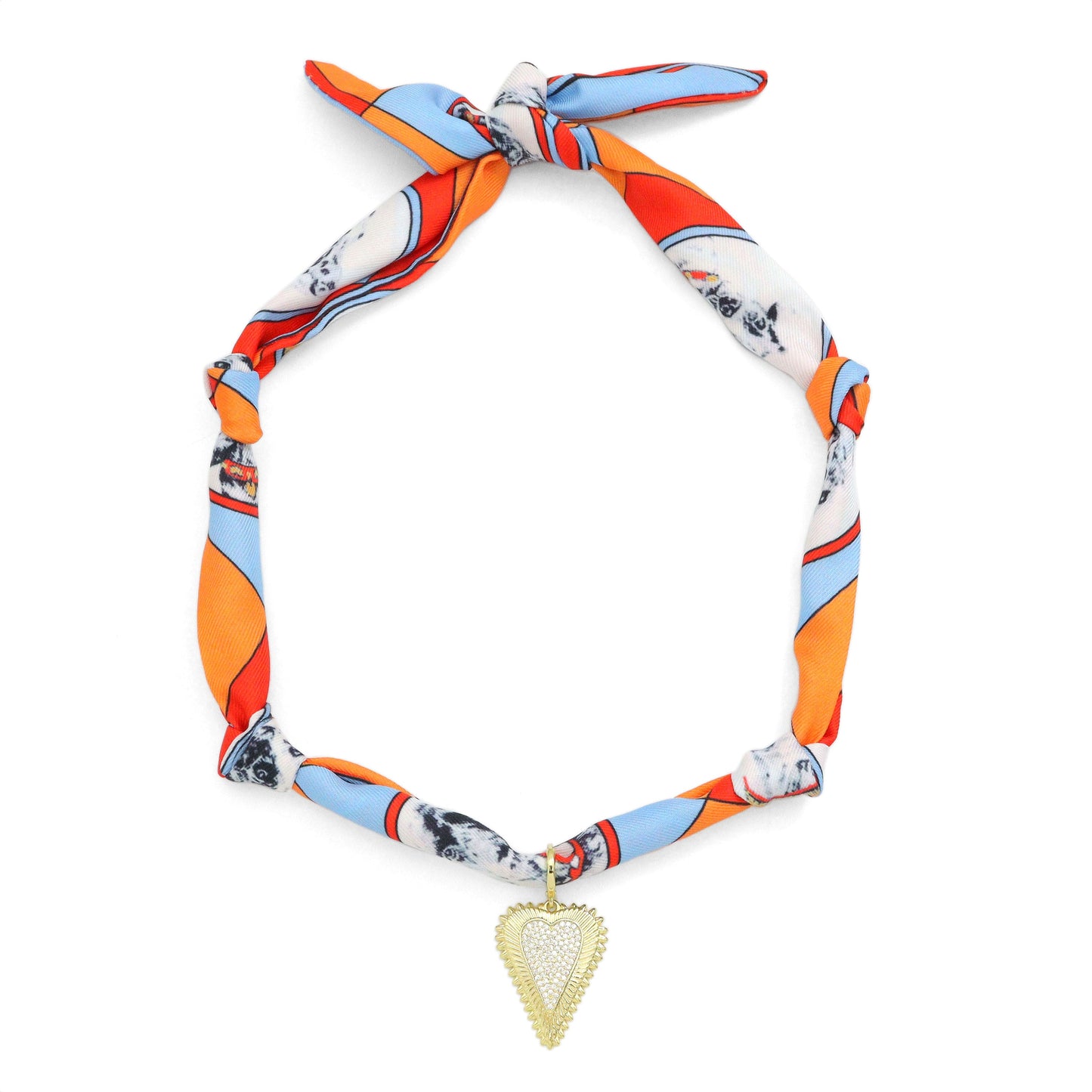 Convertible Scarf Necklace, Adjustable Silk Scarf Statement Necklace, sku#EF824-1