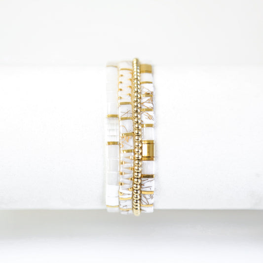 ENDLESS - 4 Tila Bead Bracelet Stack