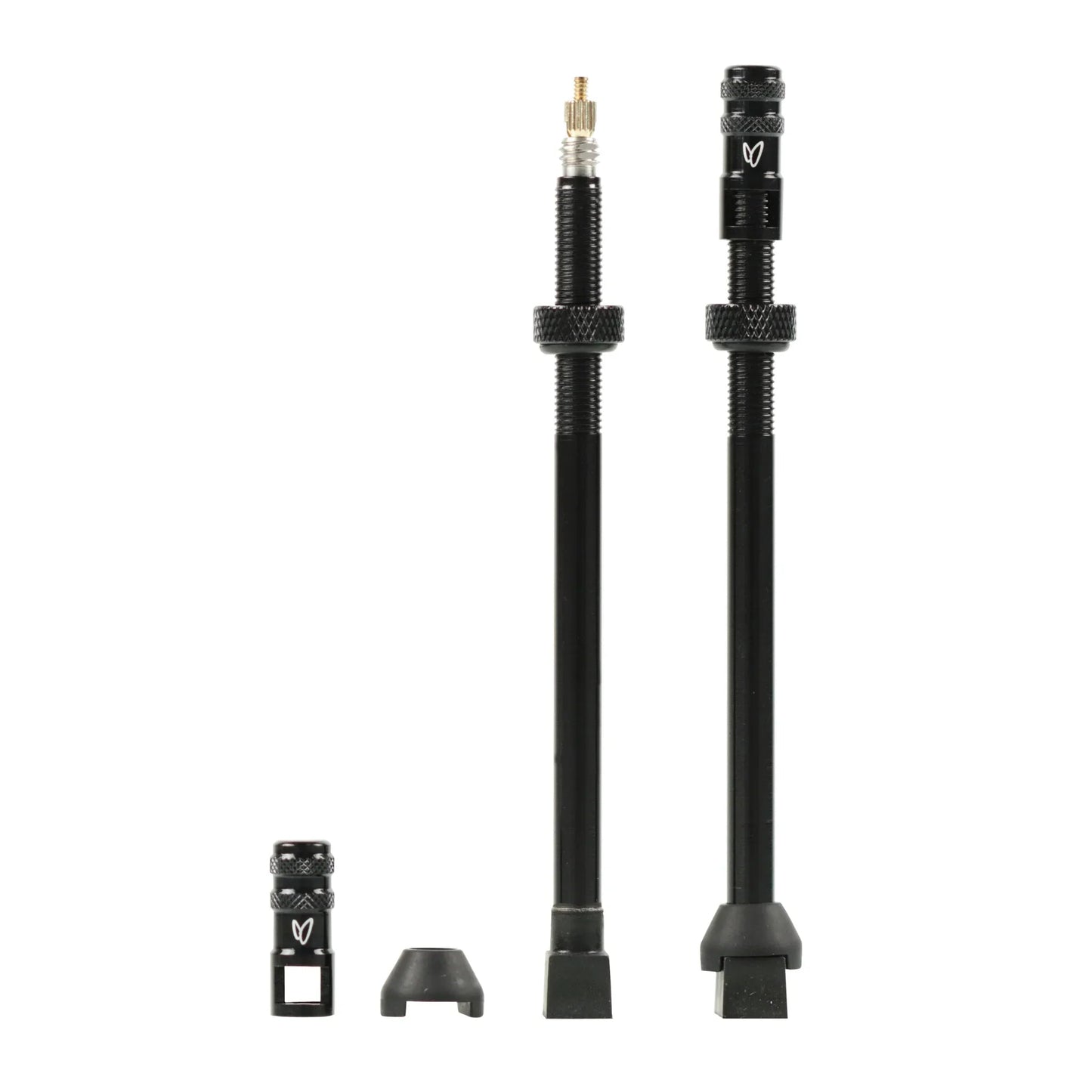 Caffélatex Tubeless Valve Pair Black RVC and Key