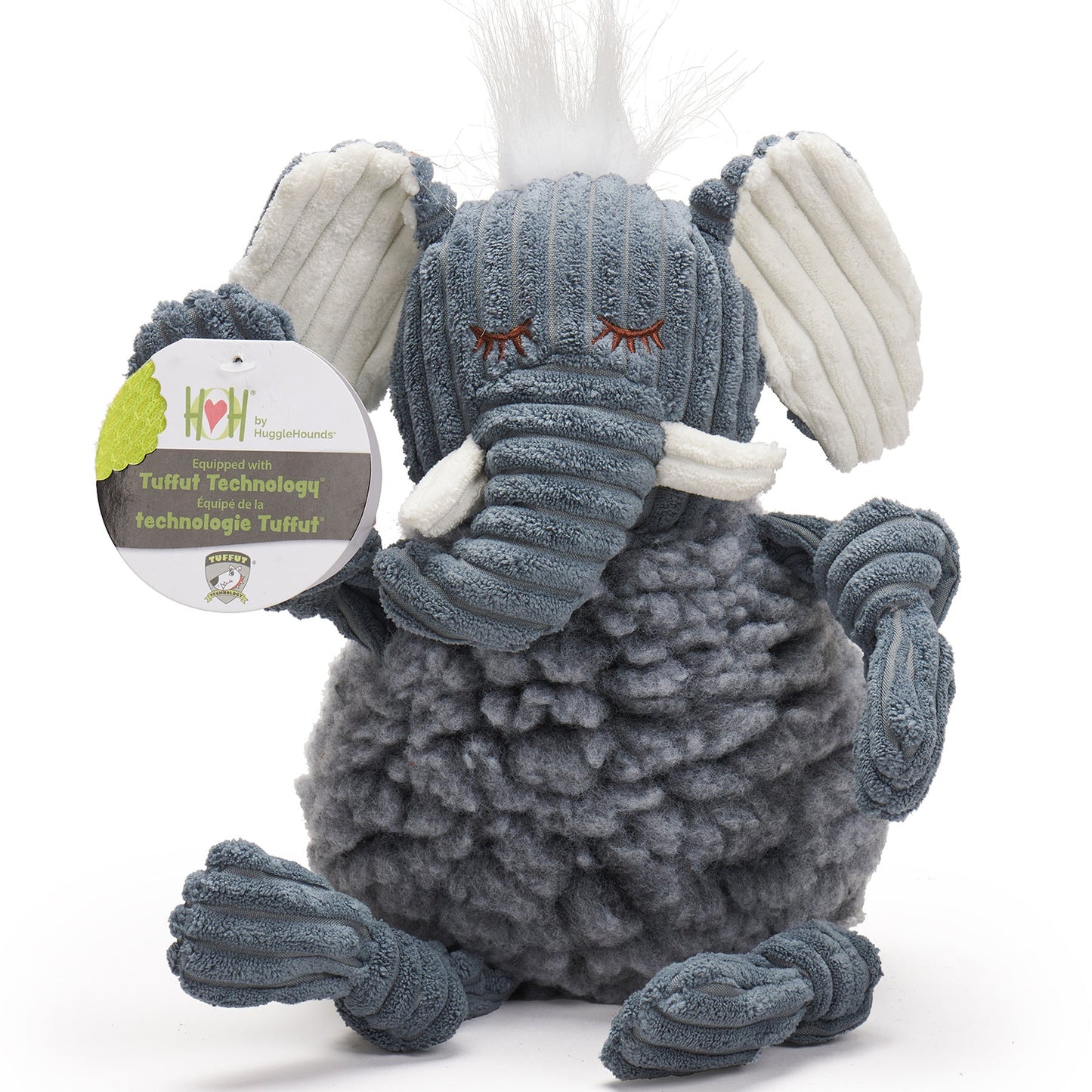Ellamae Elephant HuggleFleece® FlufferKnottie™ Plush Dog Toy