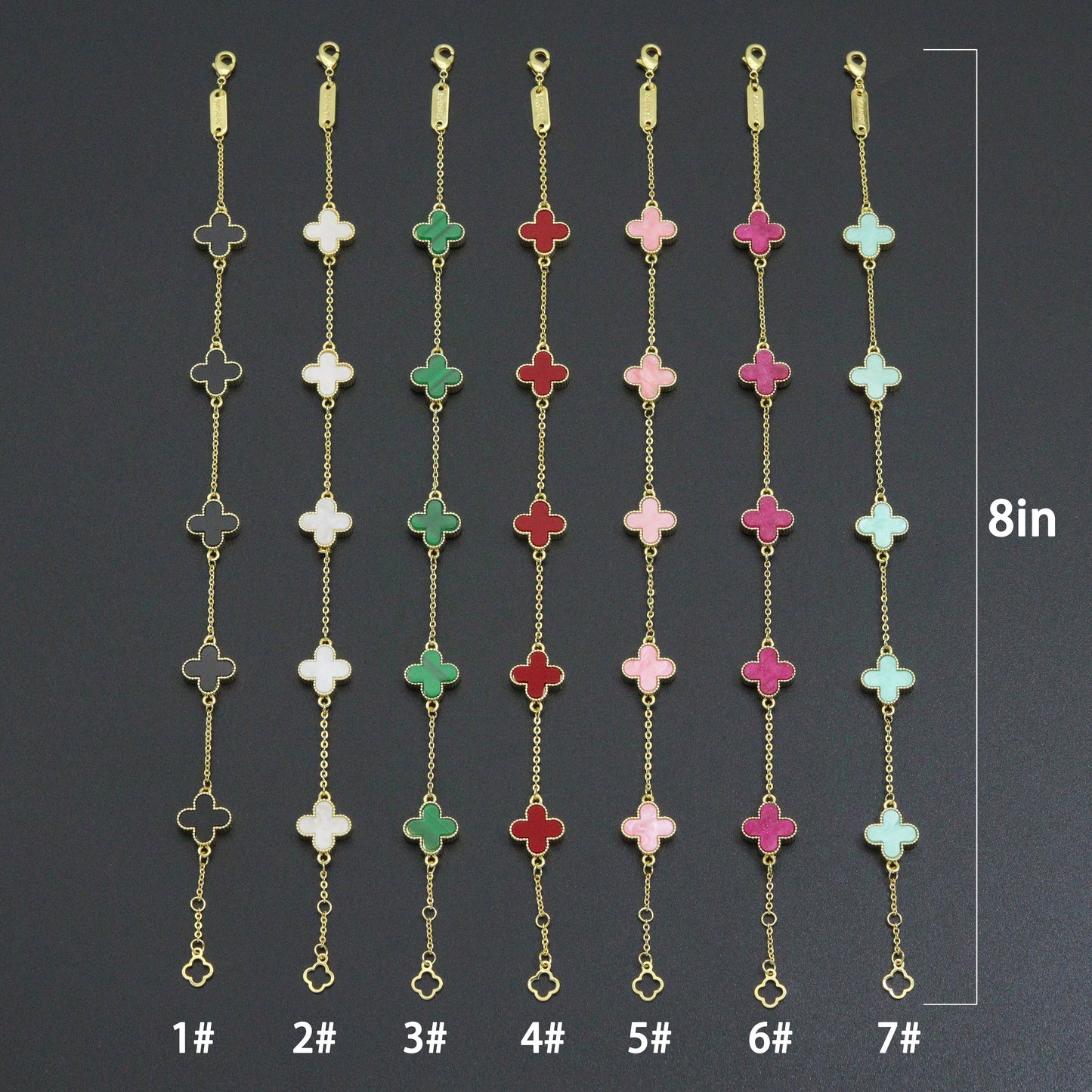 Colorful Flower Chain Bracelet neckclace,  Sku#FH250