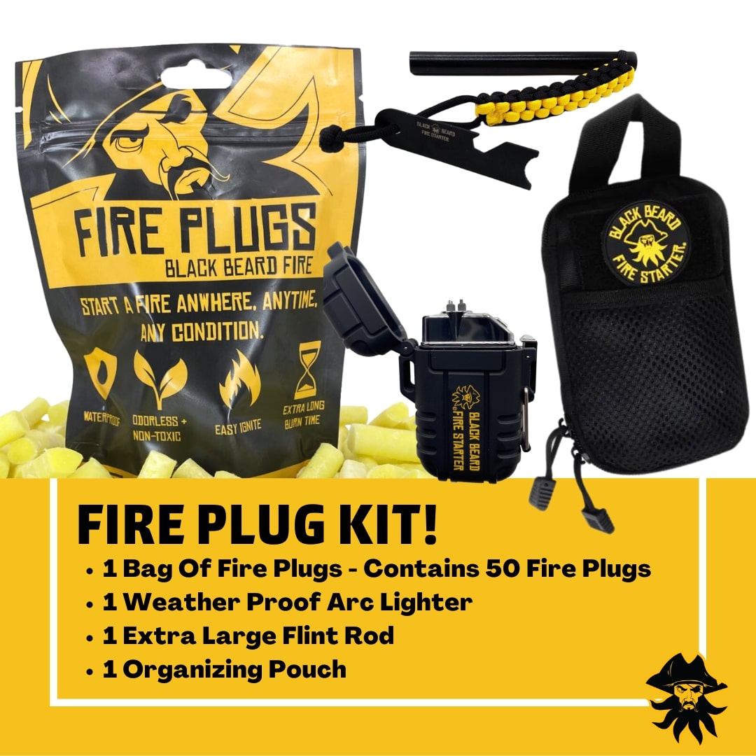 Black Beard Fire Plug Kit | Fire Starter Kit Black Beard Fire Starters