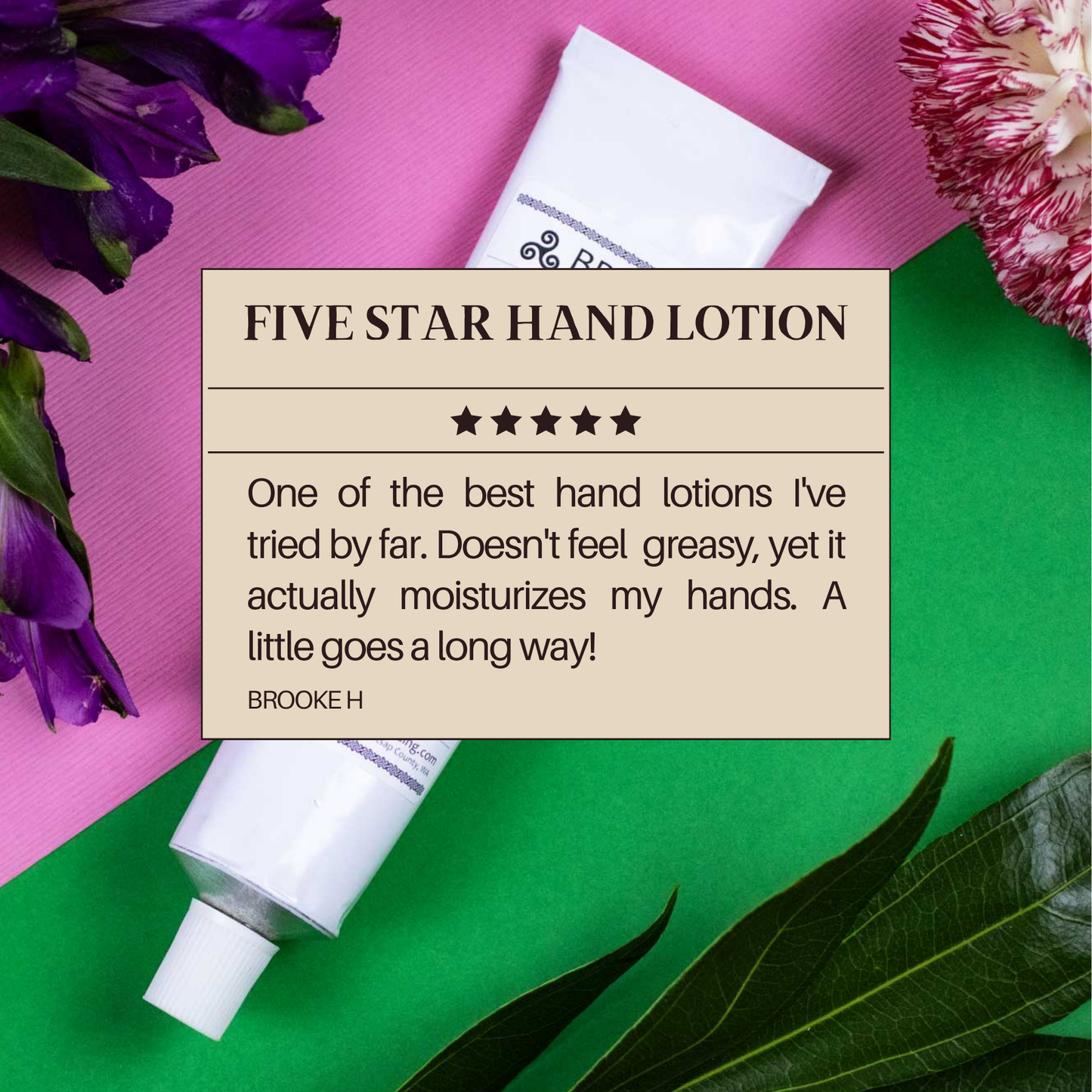 Beltane Natural Hand Lotion - Rose, Jasmine, Clary Sage, and Frankincense