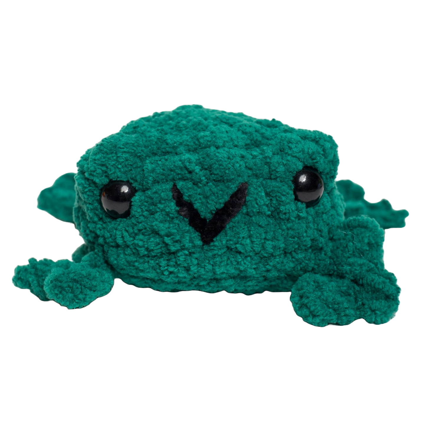 Fred the Flat Frog Crochet Plushie