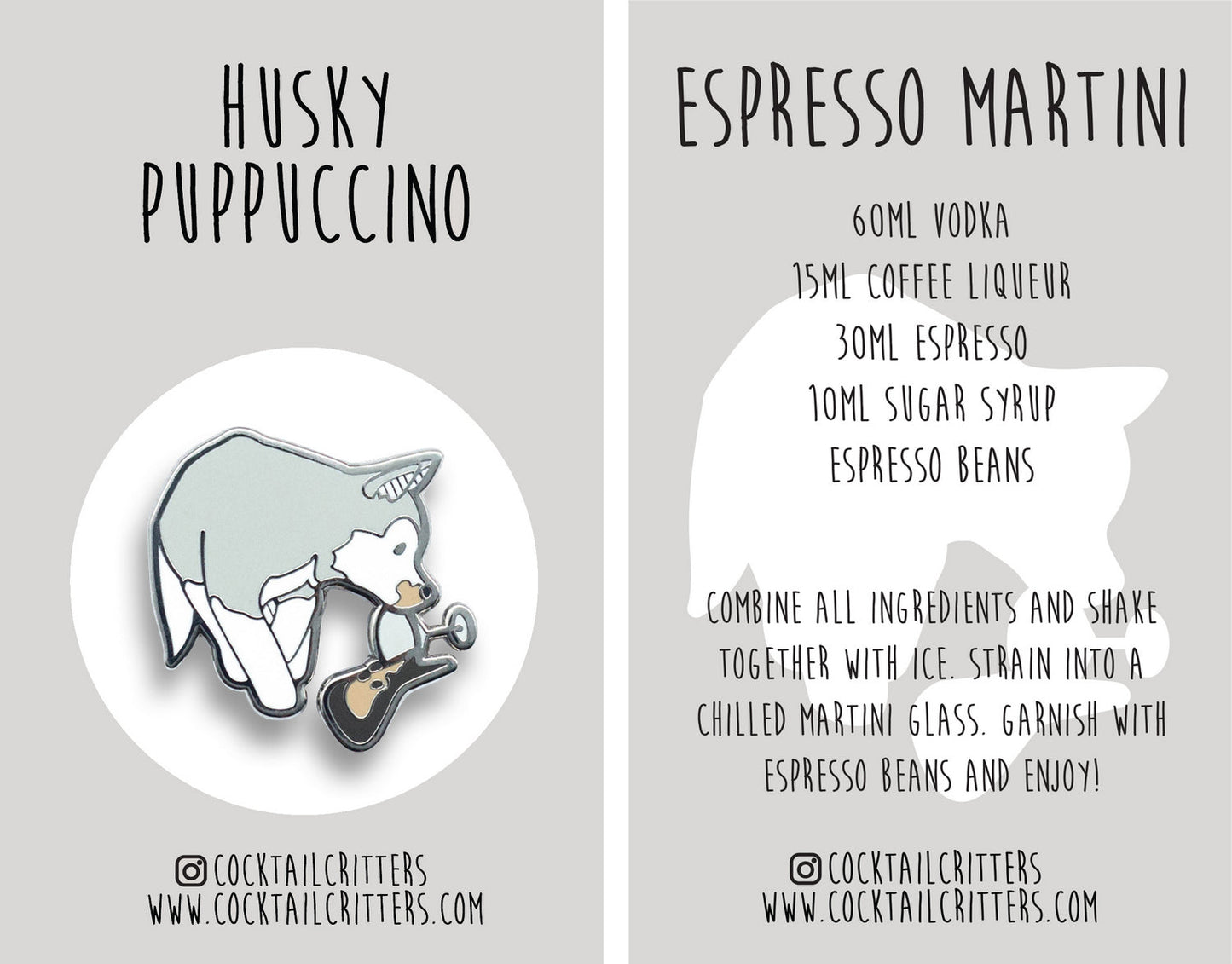 Husky x Espresso Martini Pin