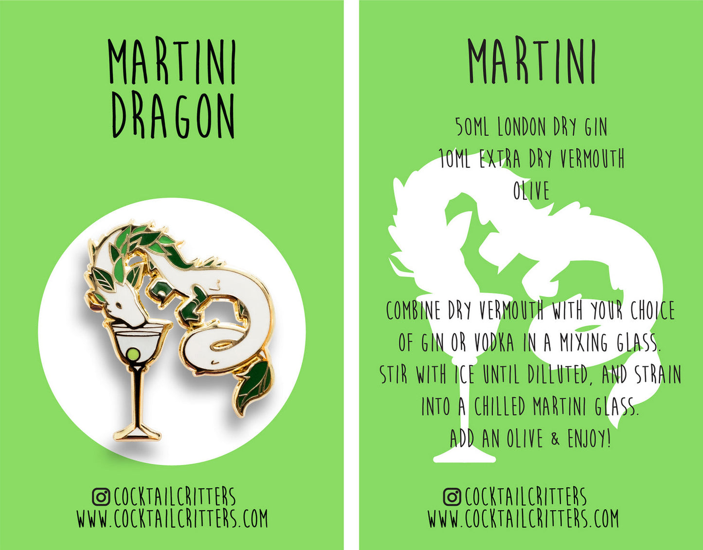 Dragon x Martini Pin