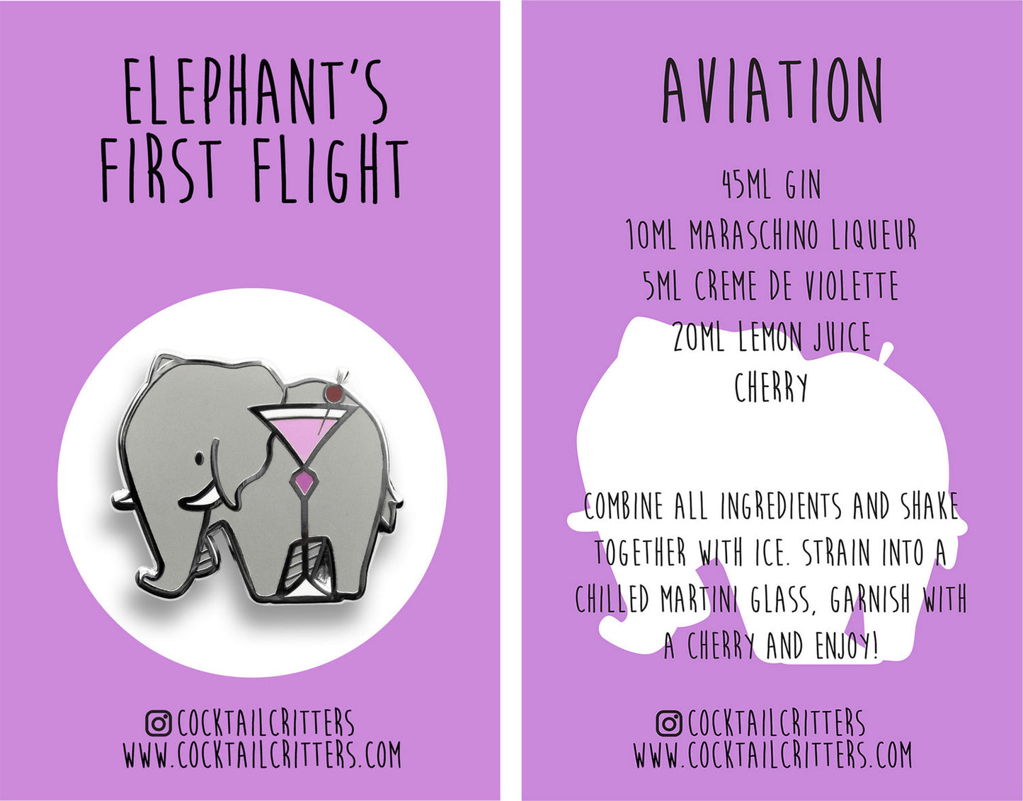 Elephant x Aviation Pin