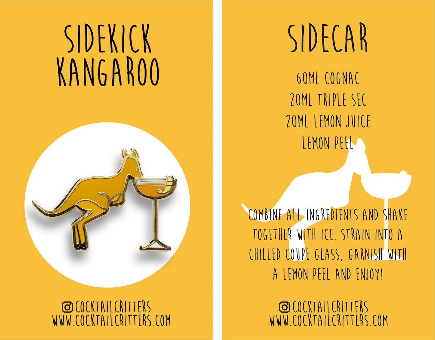 Kangaroo x Sidecar Pin