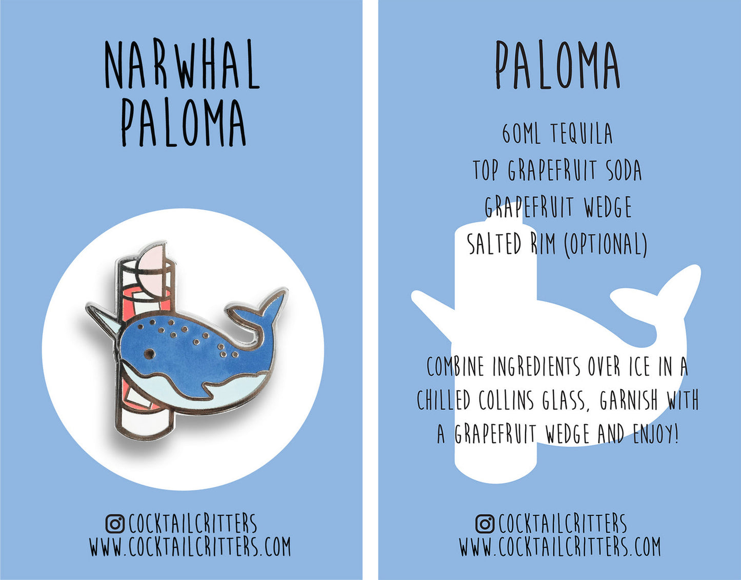Narwhal x Paloma Pin