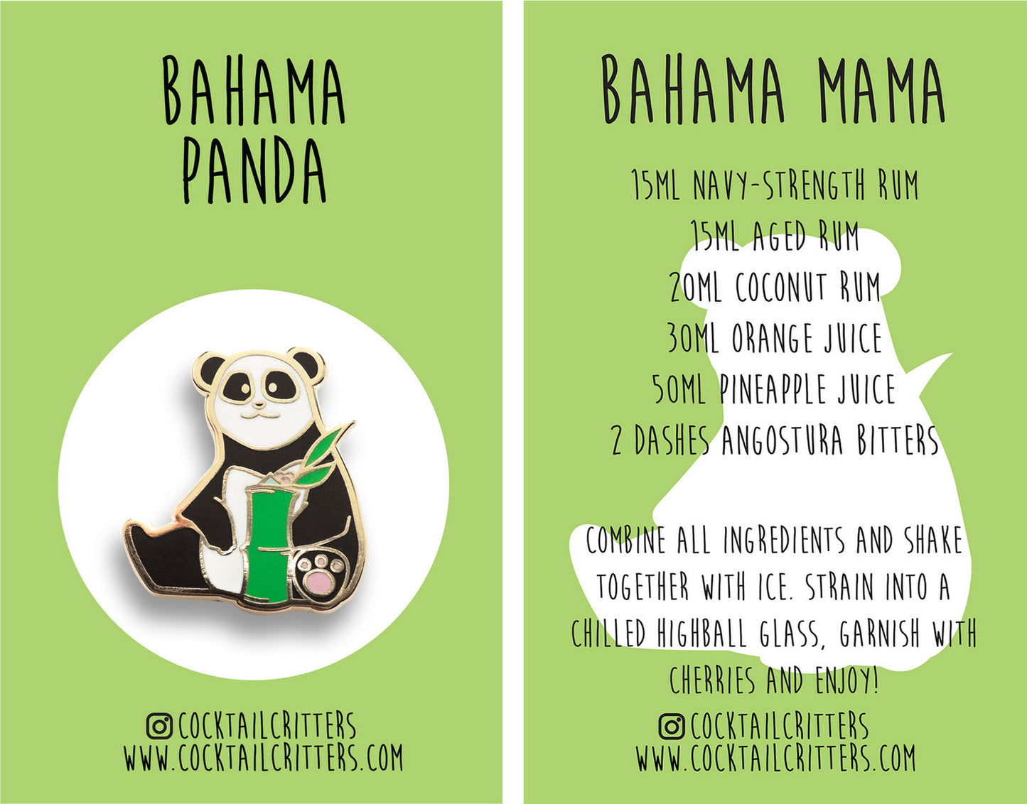 Panda x Bahama Mama Pin