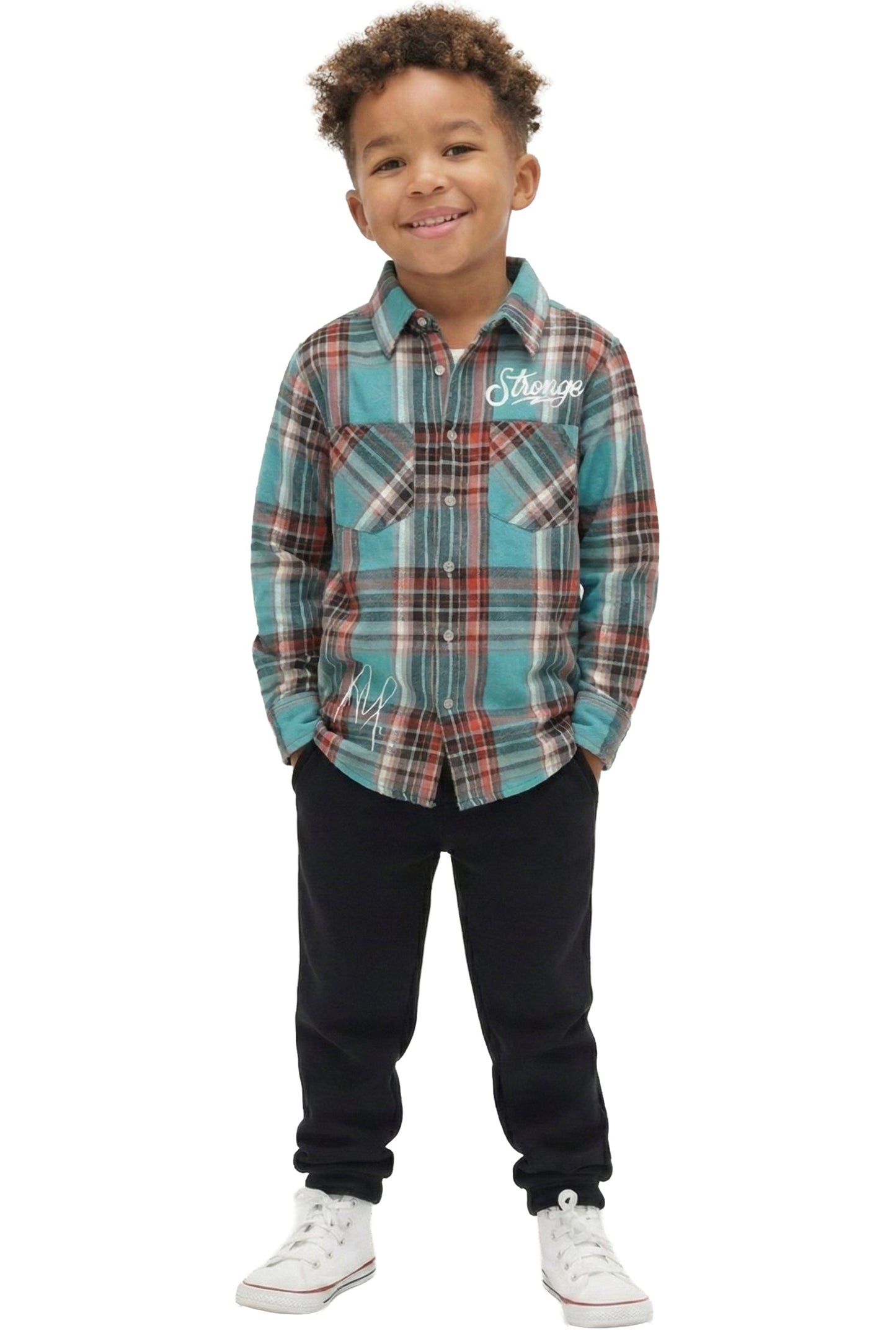 MARZI Kid's Premium Flannel Button Down Shirt