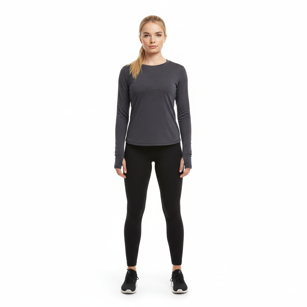 TENCEL RIB LONG SLEEVE W/THUMBHOLES