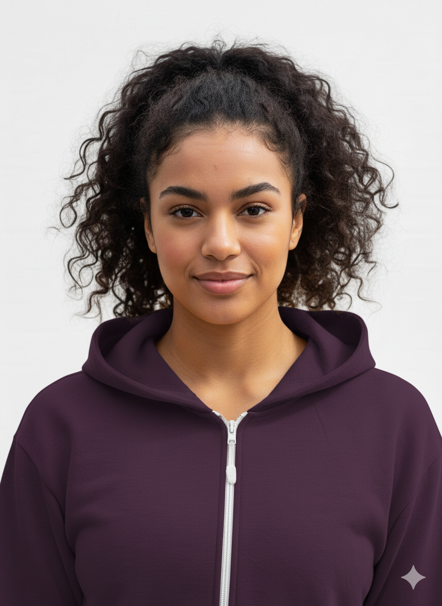 CROPPED ELASTICIZED HOODIE JACKET